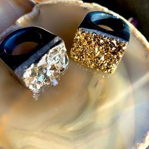 Hespera gemstone Moonfire ring. (Silver ring only)